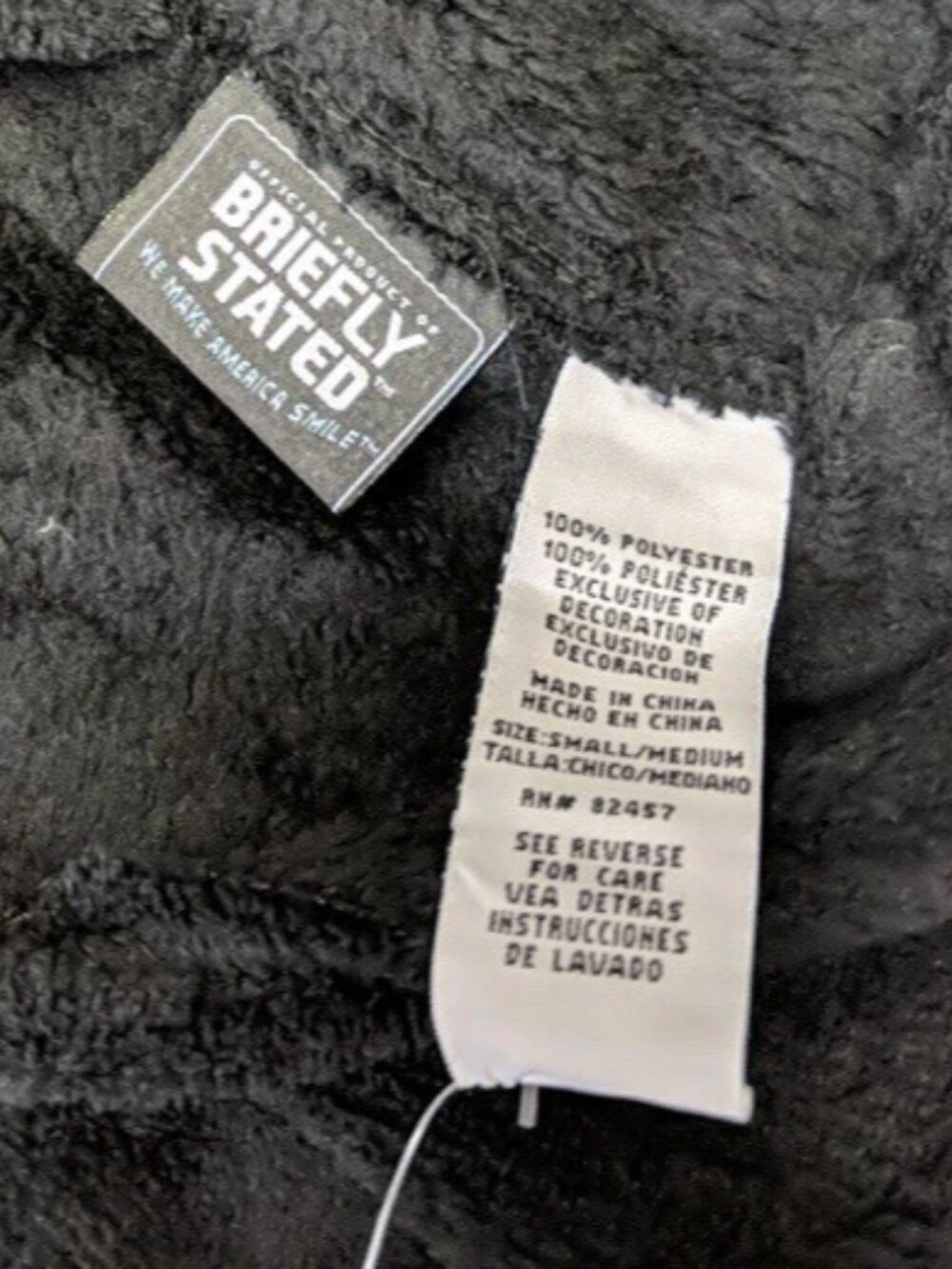 Briefly Stated 800-lb Gorilla Plush Robe Black Size S/M (1137)